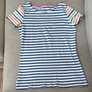 Boden Multicolor Striped Short Sleeve Tee